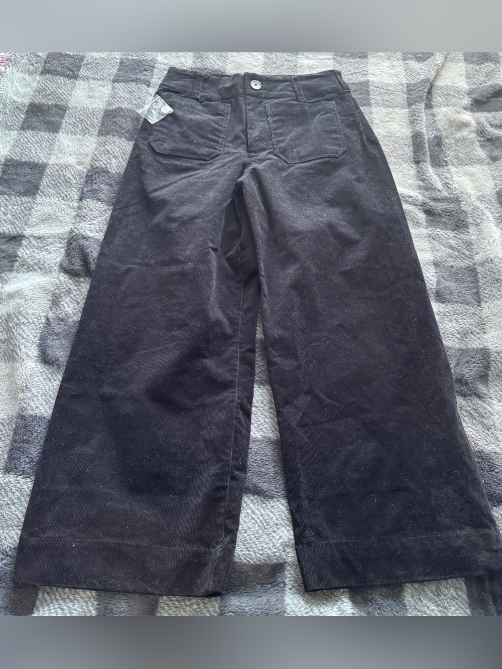 NWOT-Simply Southern Black Corduroy Wide Leg Pant-Size Medium